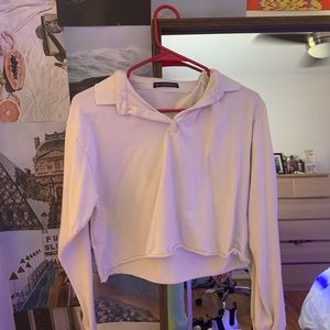 White long sleeve polo shirt
